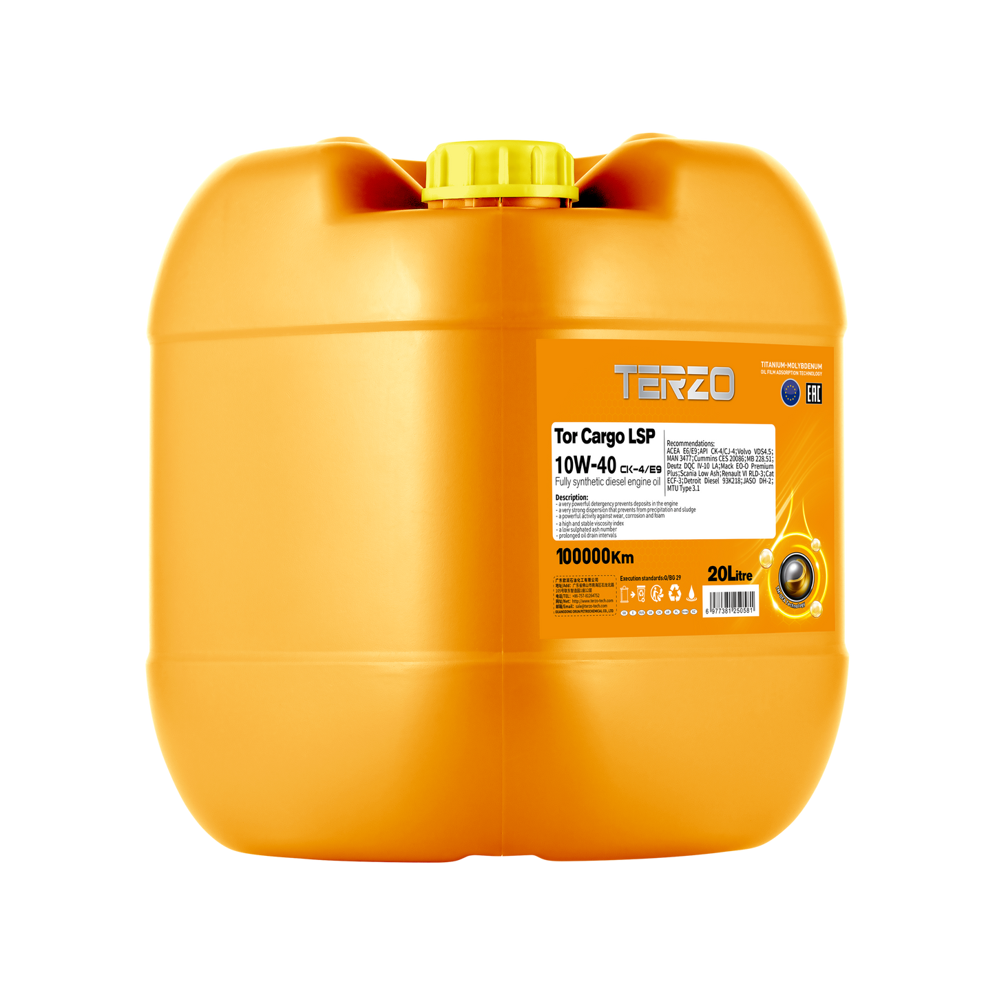 Tor Cargo LSP 10W40 Fully Synthetic Commercial Diesel Engine Oil 18L/20L