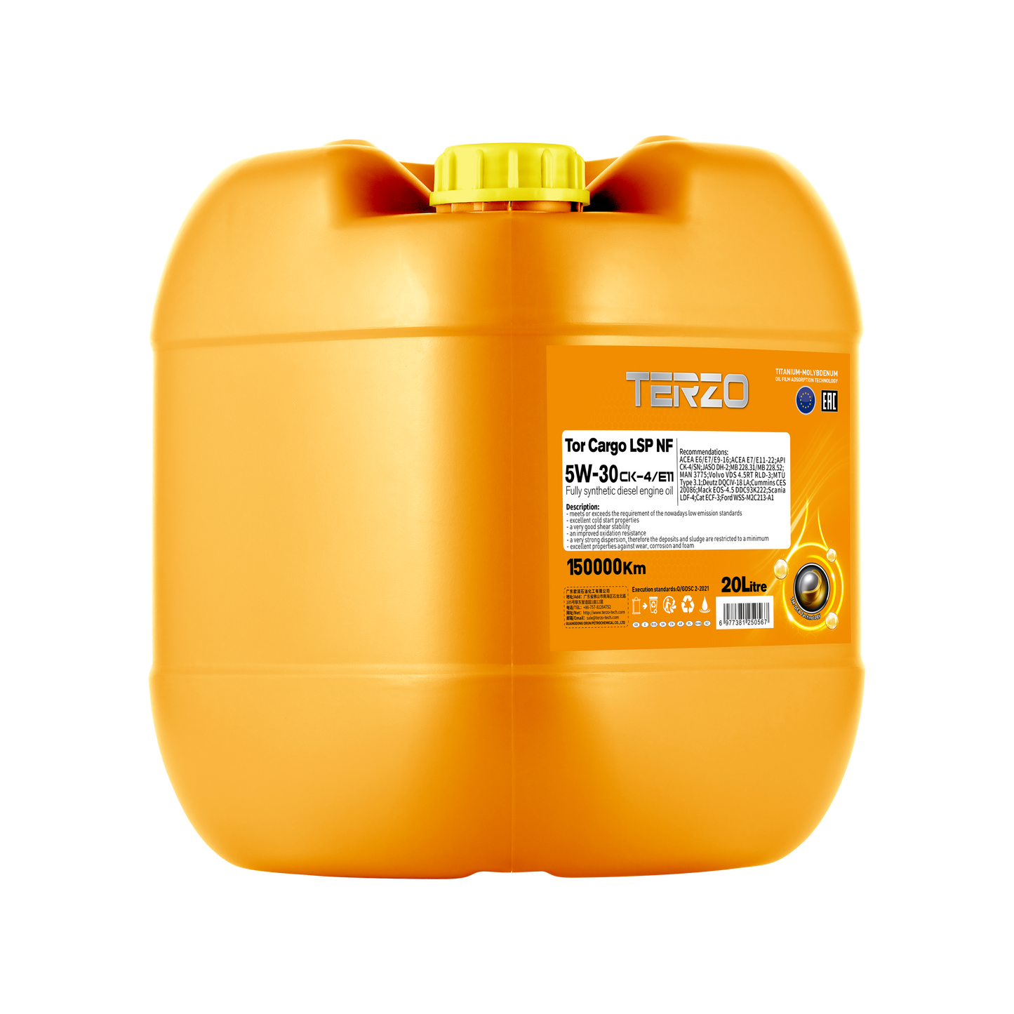 Tor Cargo LSP NF 5W30 Low viscosity full synthetic commercial diesel engine oil 4L/20L/208L