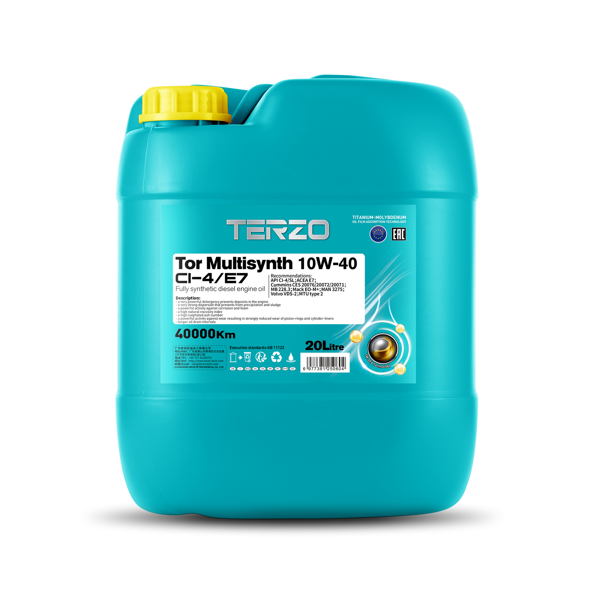 Tor Multisynth 10W40 Synthetic Commercial Diesel Engine Oil 18L/20L